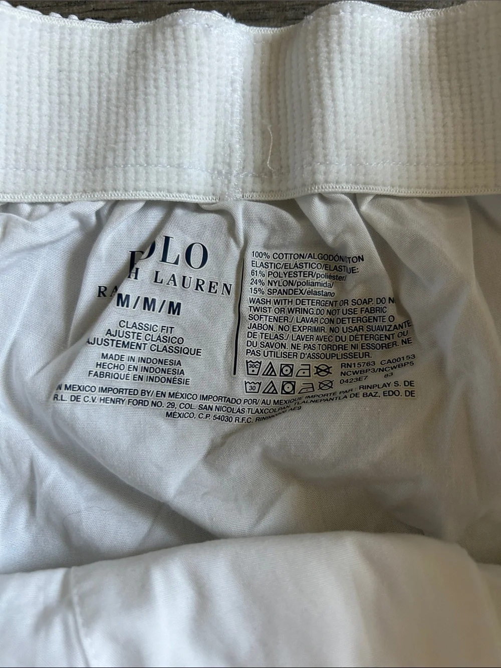 Polo by Ralph Lauren White Men's Boxer Shorts with Navy Logo